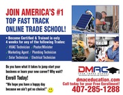 Become A Certified HVAC Electrical Plumbing Solar Tech in 4 Weeks Now